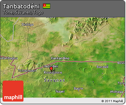 Satellite 3D Map of Tanbatodéni