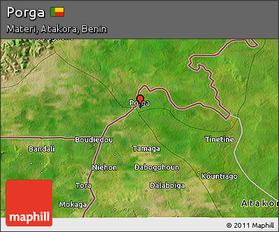 Satellite 3D Map of Porga