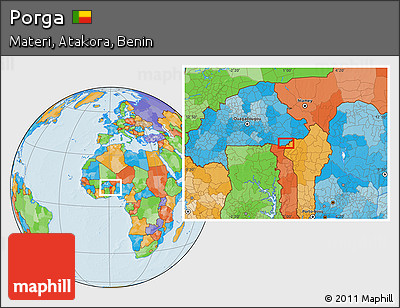 Political Location Map of Porga