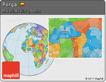 Political Location Map of Porga