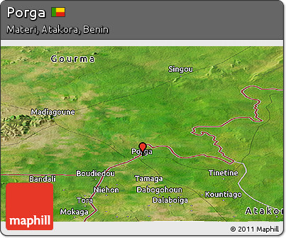 Satellite Panoramic Map of Porga