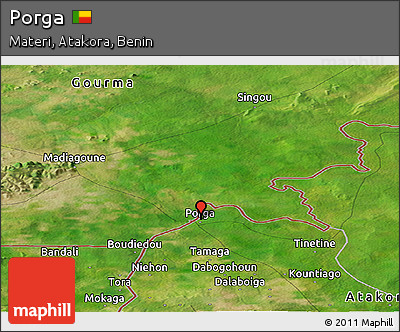 Satellite Panoramic Map of Porga