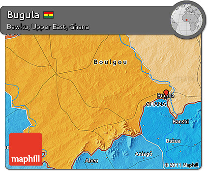 Political 3D Map of Bugula