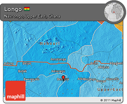 Political 3D Map of Longo