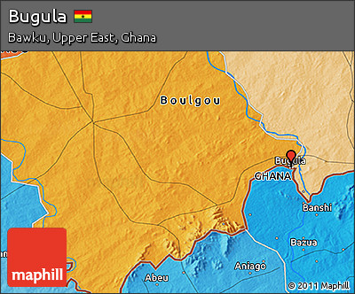 Political 3D Map of Bugula
