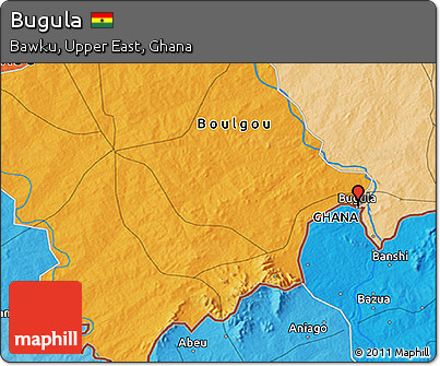 Political 3D Map of Bugula