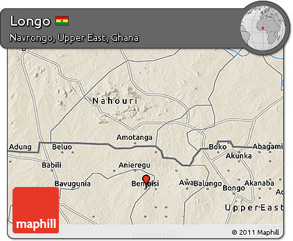 Shaded Relief 3D Map of Longo