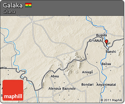 Shaded Relief 3D Map of Galaka