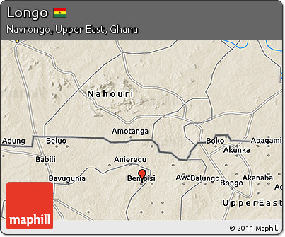 Shaded Relief 3D Map of Longo