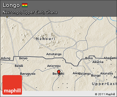 Shaded Relief 3D Map of Longo