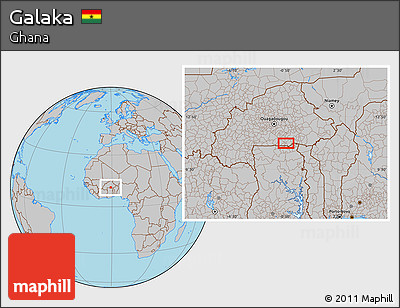 Gray Location Map of Galaka