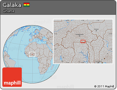 Gray Location Map of Galaka