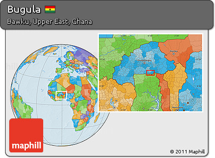 Political Location Map of Bugula