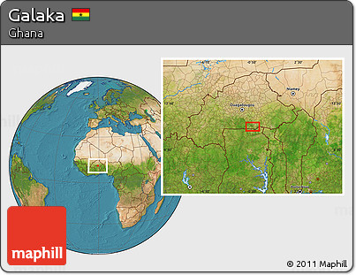 Satellite Location Map of Galaka