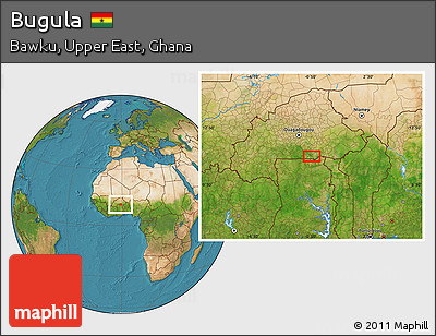 Satellite Location Map of Bugula