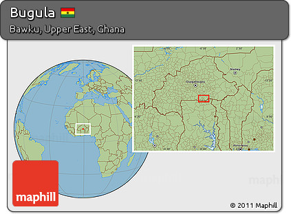 Savanna Style Location Map of Bugula