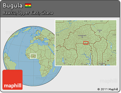 Savanna Style Location Map of Bugula
