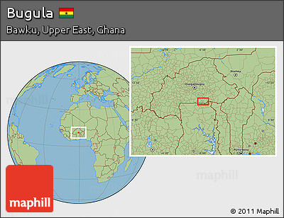 Savanna Style Location Map of Bugula