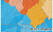 Political Map of the area around 11° 9' 41" N, 0° 46' 30" W