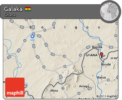 Shaded Relief Map of Galaka