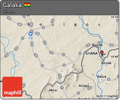 Shaded Relief Map of Galaka