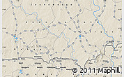 Shaded Relief Map of Anieregu