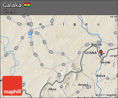 Shaded Relief Map of Galaka