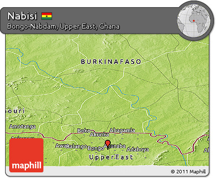 Physical Panoramic Map of Nabisi
