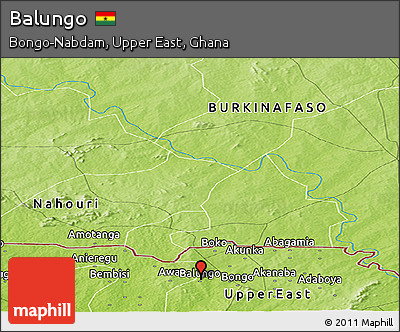 Physical Panoramic Map of Balungo