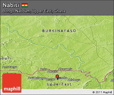 Physical Panoramic Map of Nabisi