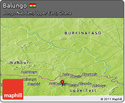 Physical Panoramic Map of Balungo