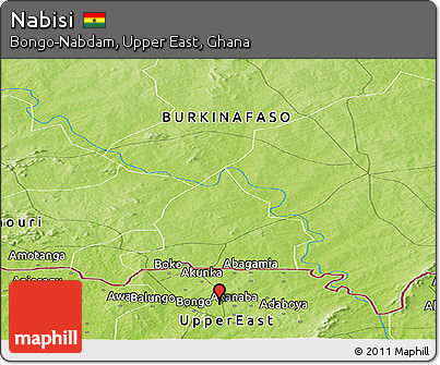 Physical Panoramic Map of Nabisi