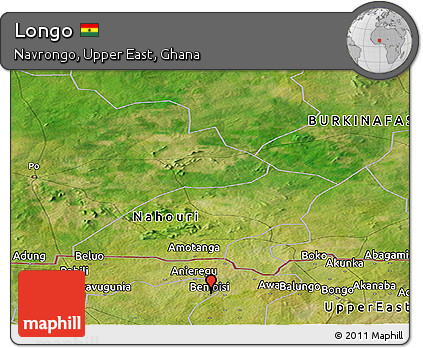 Satellite Panoramic Map of Longo