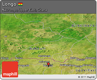 Satellite Panoramic Map of Longo