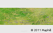 Satellite Panoramic Map of the area around 11° 9' 41" N, 0° 46' 30" W