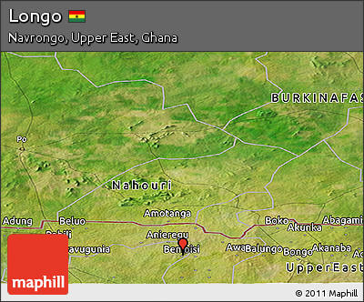 Satellite Panoramic Map of Longo