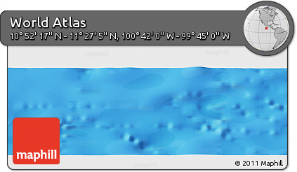 Political Panoramic Map of the Area around 11° 9' 41" N, 100° 13' 29" W