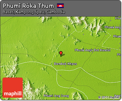 Physical Map of Phumĭ Rôka Thum