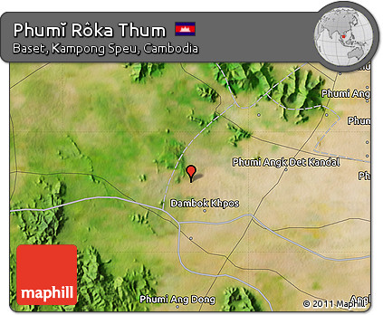 Satellite Map of Phumĭ Rôka Thum