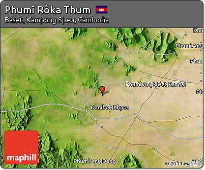 Satellite Map of Phumĭ Rôka Thum