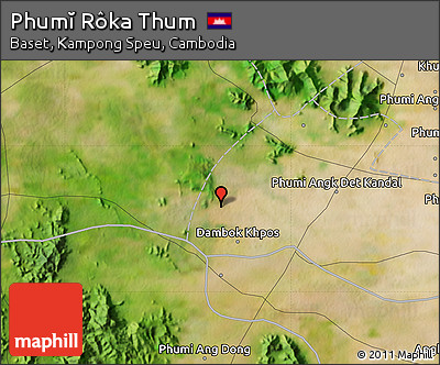 Satellite Map of Phumĭ Rôka Thum