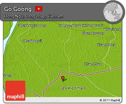 Physical 3D Map of Gò Goòng