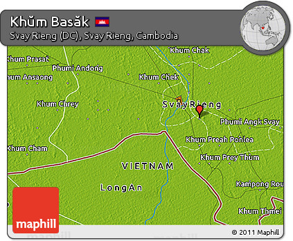 Physical 3D Map of Khŭm Basăk