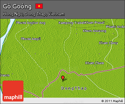 Physical 3D Map of Gò Goòng