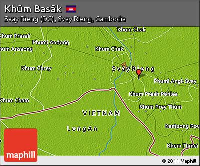 Physical 3D Map of Khŭm Basăk