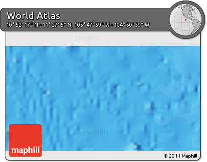 Political 3D Map of the Area around 11° 9' 41" N, 105° 19' 29" W