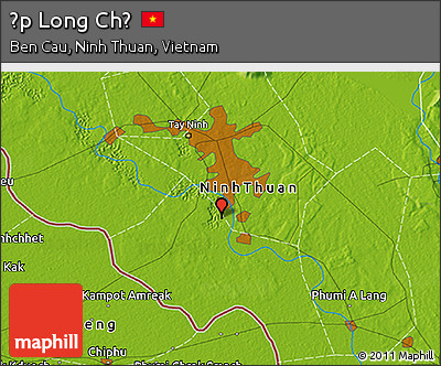 Physical 3D Map of Ấp Long Chử