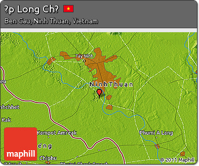 Physical 3D Map of Ấp Long Chử