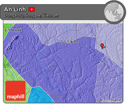 Political 3D Map of An Linh