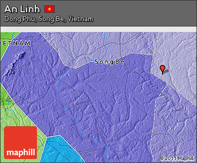 Political 3D Map of An Linh
